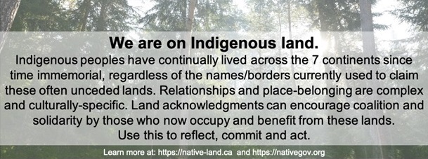 we are on indigenous land